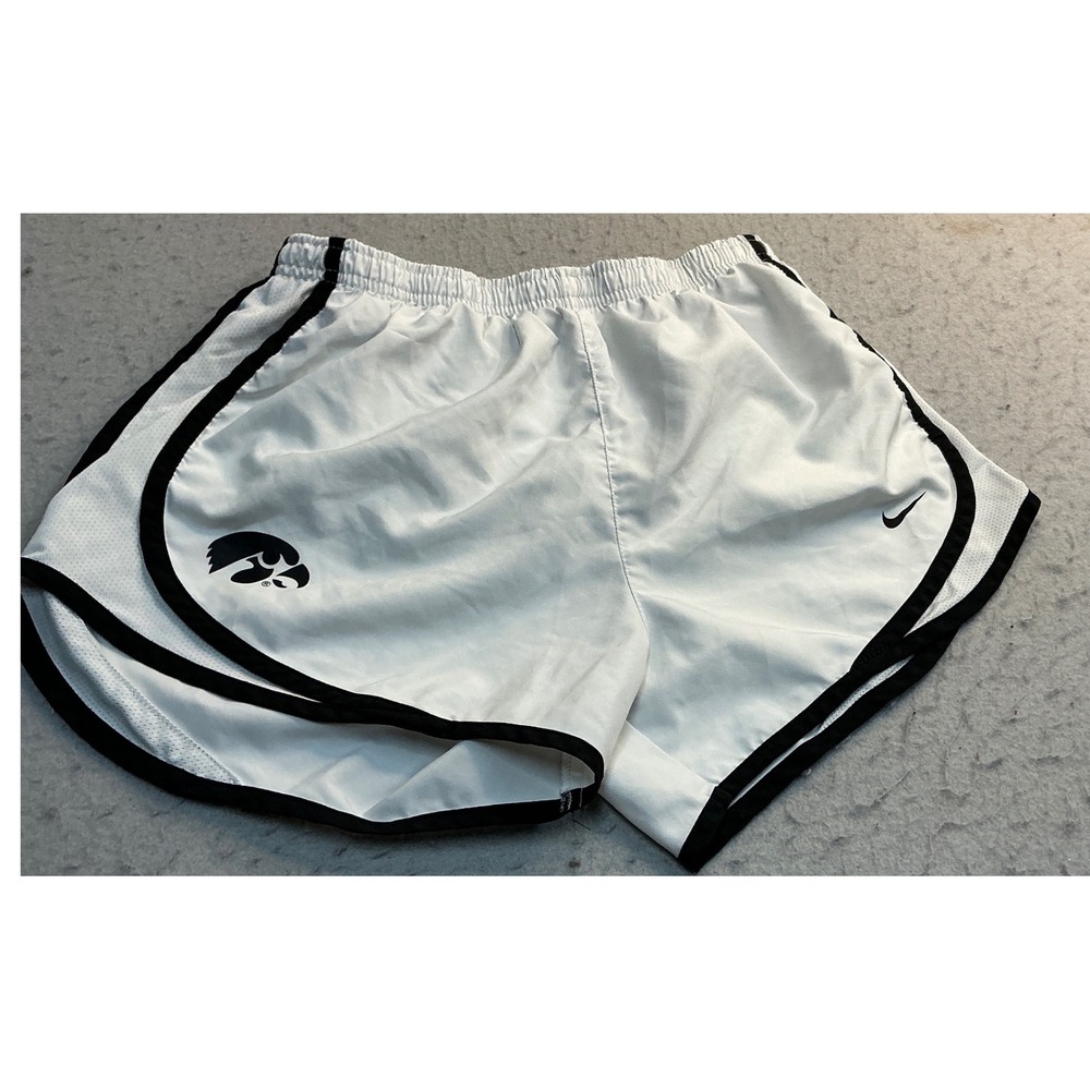 Nike Iowa Hawkeyes Dri-FIT Running Shorts White Black Athletic Size S